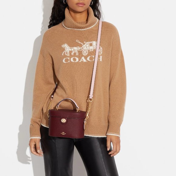 🍒Coach Kay Crossbody With Glitter Black Cherry - Picture 5 of 13